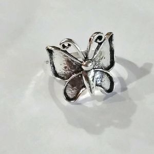 BUTTERFLY LOVERS NEW SIZE 7 FASHION ACCENT SILVER RING